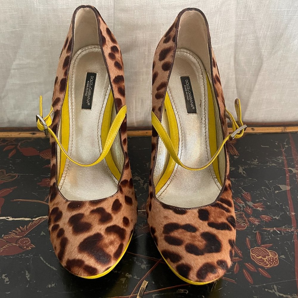 Pair Dolce & Gabbana Leopard Platforms